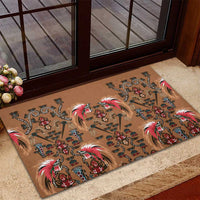 Terracotta Bird of Batik Papua Rubber Doormat Exotic Natural Wealth of Papua - Polynesian Pride