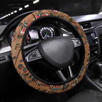 Terracotta Bird of Batik Papua Steering Wheel Cover Exotic Natural Wealth of Papua - Polynesian Pride