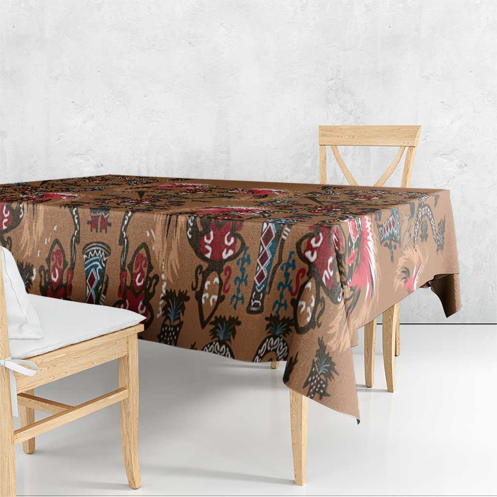 Terracotta Bird of Batik Papua Tablecloth Exotic Natural Wealth of Papua - Polynesian Pride