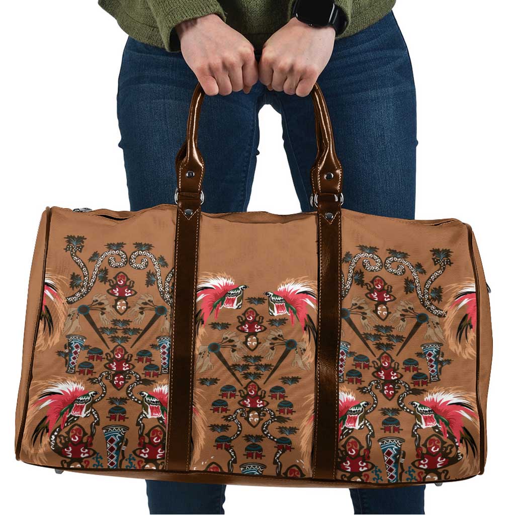 Terracotta Bird of Batik Papua Travel Bag Exotic Natural Wealth of Papua - Polynesian Pride