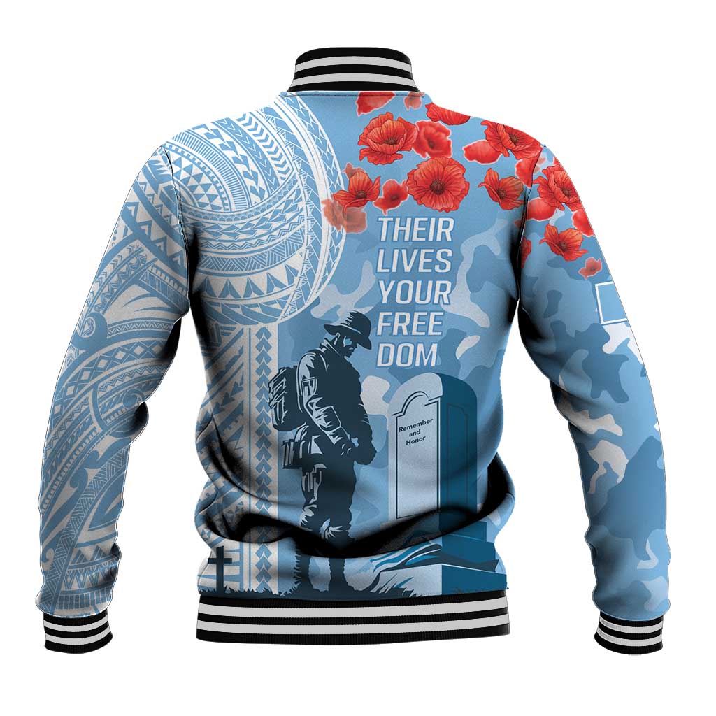 FSM Verterans Day Baseball Jacket Their Lives Your Freedom LT9 - Polynesian Pride