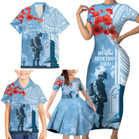 FSM Verterans Day Family Matching Short Sleeve Bodycon Dress and Hawaiian Shirt Their Lives Your Freedom LT9 - Polynesian Pride