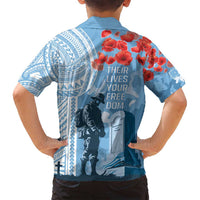 FSM Verterans Day Family Matching Tank Maxi Dress and Hawaiian Shirt Their Lives Your Freedom LT9 - Polynesian Pride