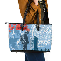 FSM Verterans Day Leather Tote Bag Their Lives Your Freedom LT9 - Polynesian Pride