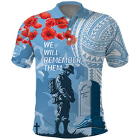 FSM Verterans Day Polo Shirt Their Lives Your Freedom LT9 Blue - Polynesian Pride