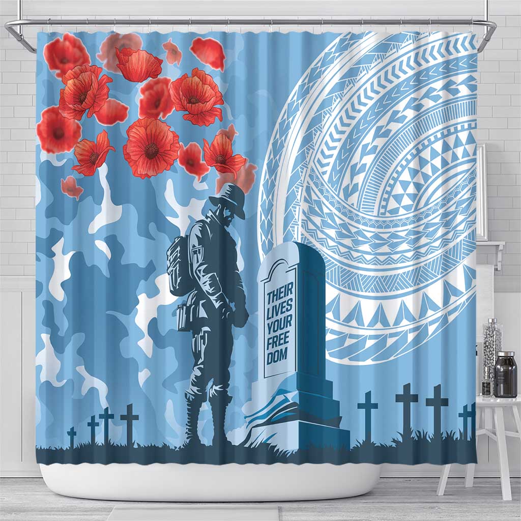 FSM Verterans Day Shower Curtain Their Lives Your Freedom LT9 - Polynesian Pride