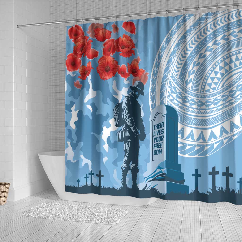 FSM Verterans Day Shower Curtain Their Lives Your Freedom LT9 - Polynesian Pride