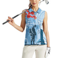 FSM Verterans Day Women Sleeveless Polo Shirt Their Lives Your Freedom LT9 - Polynesian Pride