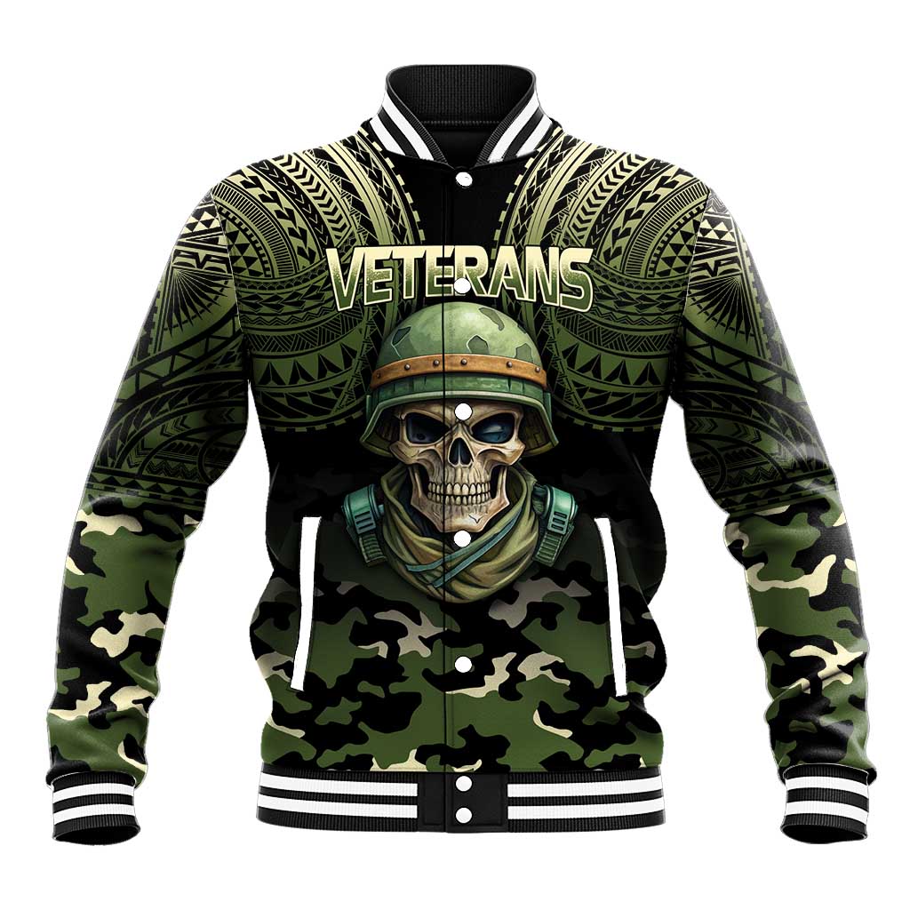 Veterans Day Baseball Jacket War Never Leaves A Veteran Proud Military LT9 Unisex Black - Polynesian Pride
