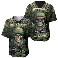Veterans Day Baseball Jersey War Never Leaves A Veteran Proud Military LT9 - Polynesian Pride