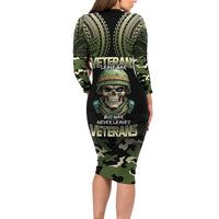 Veterans Day Family Matching Long Sleeve Bodycon Dress and Hawaiian Shirt War Never Leaves A Veteran Proud Military LT9 - Polynesian Pride