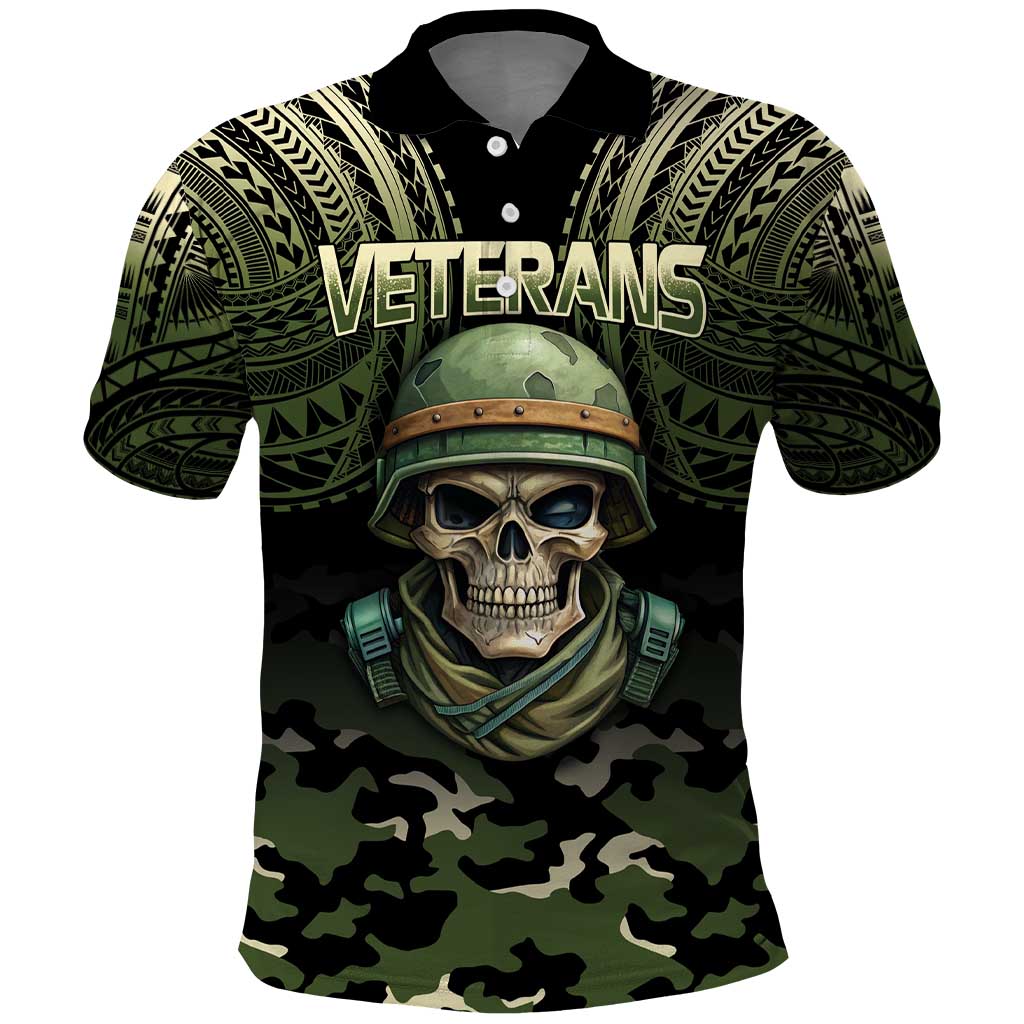 Veterans Day Polo Shirt War Never Leaves A Veteran Proud Military LT9 Black - Polynesian Pride