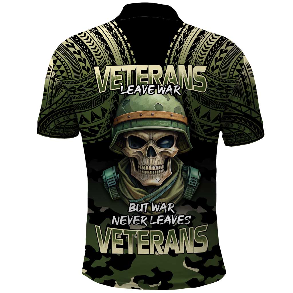 Veterans Day Polo Shirt War Never Leaves A Veteran Proud Military LT9 - Polynesian Pride