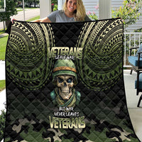 Veterans Day Quilt War Never Leaves A Veteran Proud Military LT9 Black - Polynesian Pride