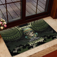 Veterans Day Rubber Doormat War Never Leaves A Veteran Proud Military LT9 - Polynesian Pride