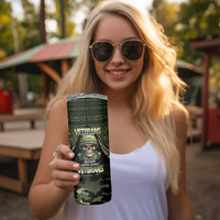 Veterans Day Skinny Tumbler War Never Leaves A Veteran Proud Military LT9 - Polynesian Pride