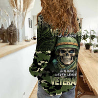 Veterans Day Women Casual Shirt War Never Leaves A Veteran Proud Military LT9 - Polynesian Pride