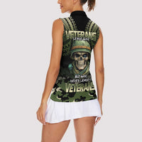 Veterans Day Women Sleeveless Polo Shirt War Never Leaves A Veteran Proud Military LT9 - Polynesian Pride