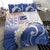 Marshall Islands Manit Day Bedding Set Plumeria and Polynesian Tribal