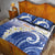 Marshall Islands Manit Day Quilt Bed Set Plumeria and Polynesian Tribal