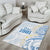 Palau 1981 Tribal Tattoo Area Rug with Belau Plumeria Flowers