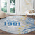 Palau 1981 Tribal Tattoo Round Carpet with Belau Plumeria Flowers