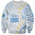 Palau 1981 Tribal Tattoo Sweatshirt with Belau Plumeria Flowers