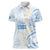 Palau 1981 Tribal Tattoo Women Polo Shirt with Belau Plumeria Flowers