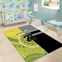 Custom Cricket AUNZ Spirit Area Rug Aussie New Zealand Retro Edition - Polynesian Pride