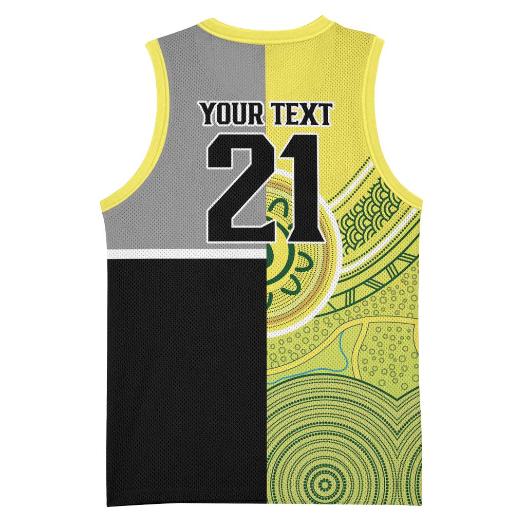Custom Cricket AUNZ Spirit Basketball Jersey Aussie New Zealand Retro Edition - Polynesian Pride