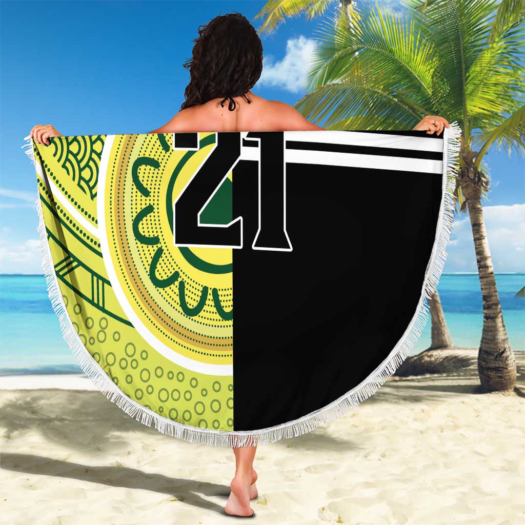 Custom Cricket AUNZ Spirit Beach Blanket Aussie New Zealand Retro Edition LT9 - Polynesian Pride