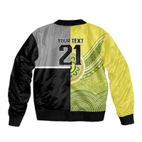 Custom Cricket AUNZ Spirit Bomber Jacket Aussie New Zealand Retro Edition LT9 - Polynesian Pride