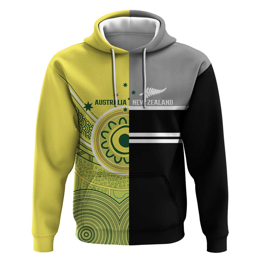 Custom Cricket AUNZ Spirit Hoodie Aussie New Zealand Retro Edition - Polynesian Pride