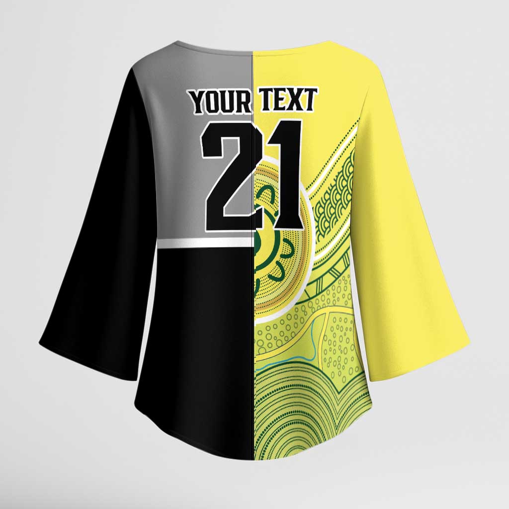 Custom Cricket AUNZ Spirit Kimono Sleeve Blouse Aussie New Zealand Retro Edition LT9 - Polynesian Pride