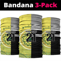 Custom Cricket AUNZ Spirit Neck Gaiter Aussie New Zealand Retro Edition LT9 package One Size: 25*50cm Black - Polynesian Pride