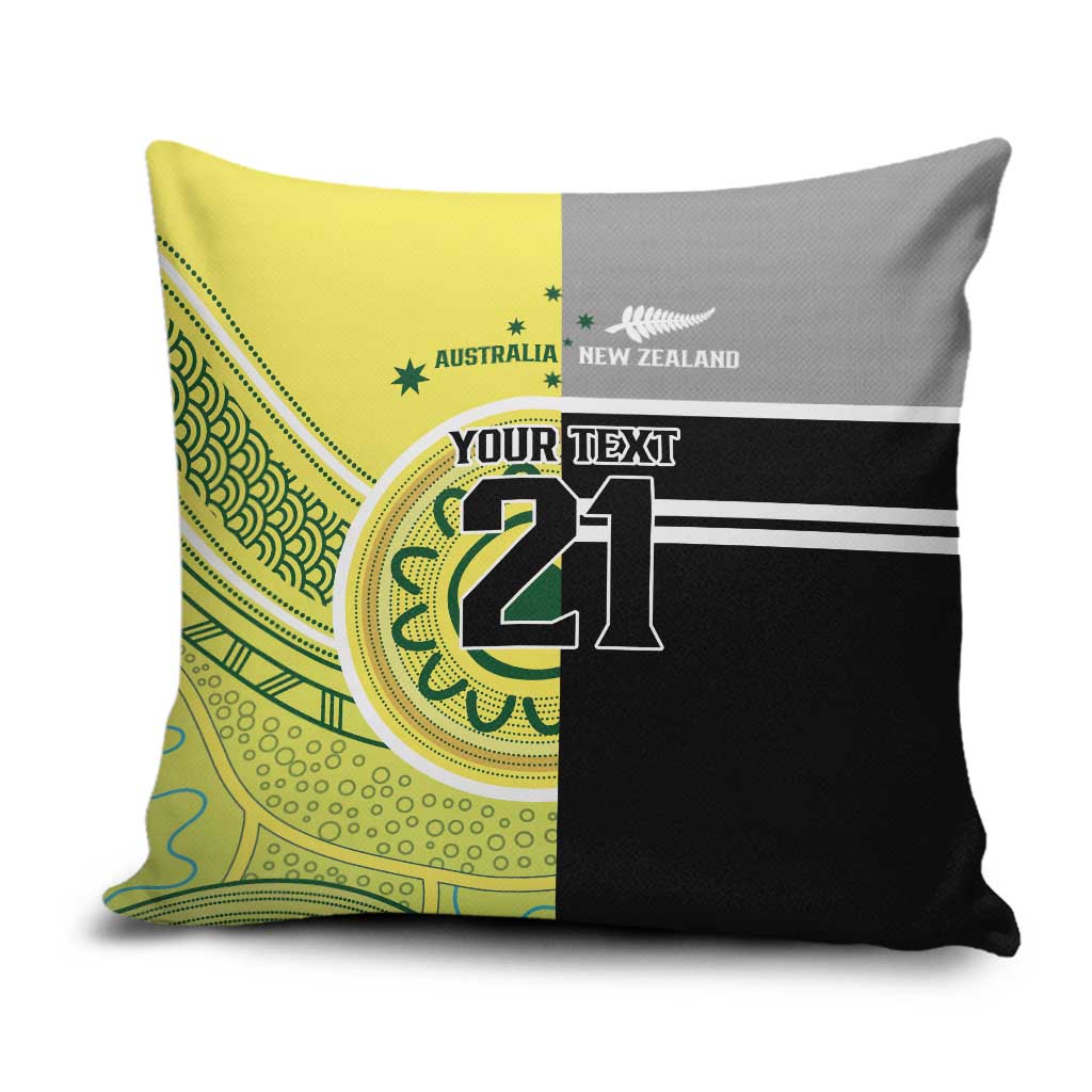 Custom Cricket AUNZ Spirit Pillow Cover Aussie New Zealand Retro Edition - Polynesian Pride