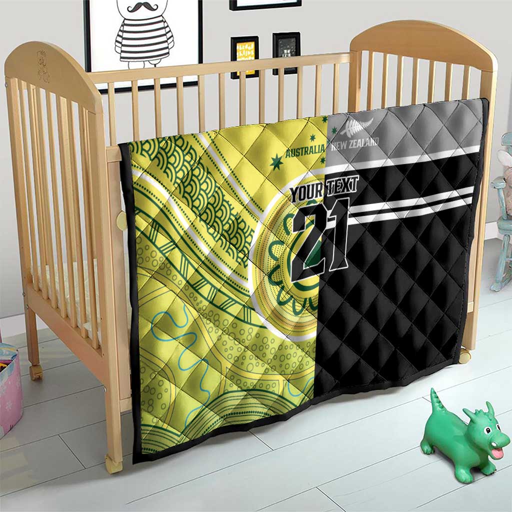 Custom Cricket AUNZ Spirit Quilt Aussie New Zealand Retro Edition - Polynesian Pride