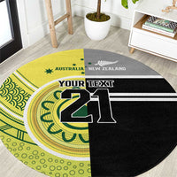 Custom Cricket AUNZ Spirit Round Carpet Aussie New Zealand Retro Edition LT9 Black - Polynesian Pride