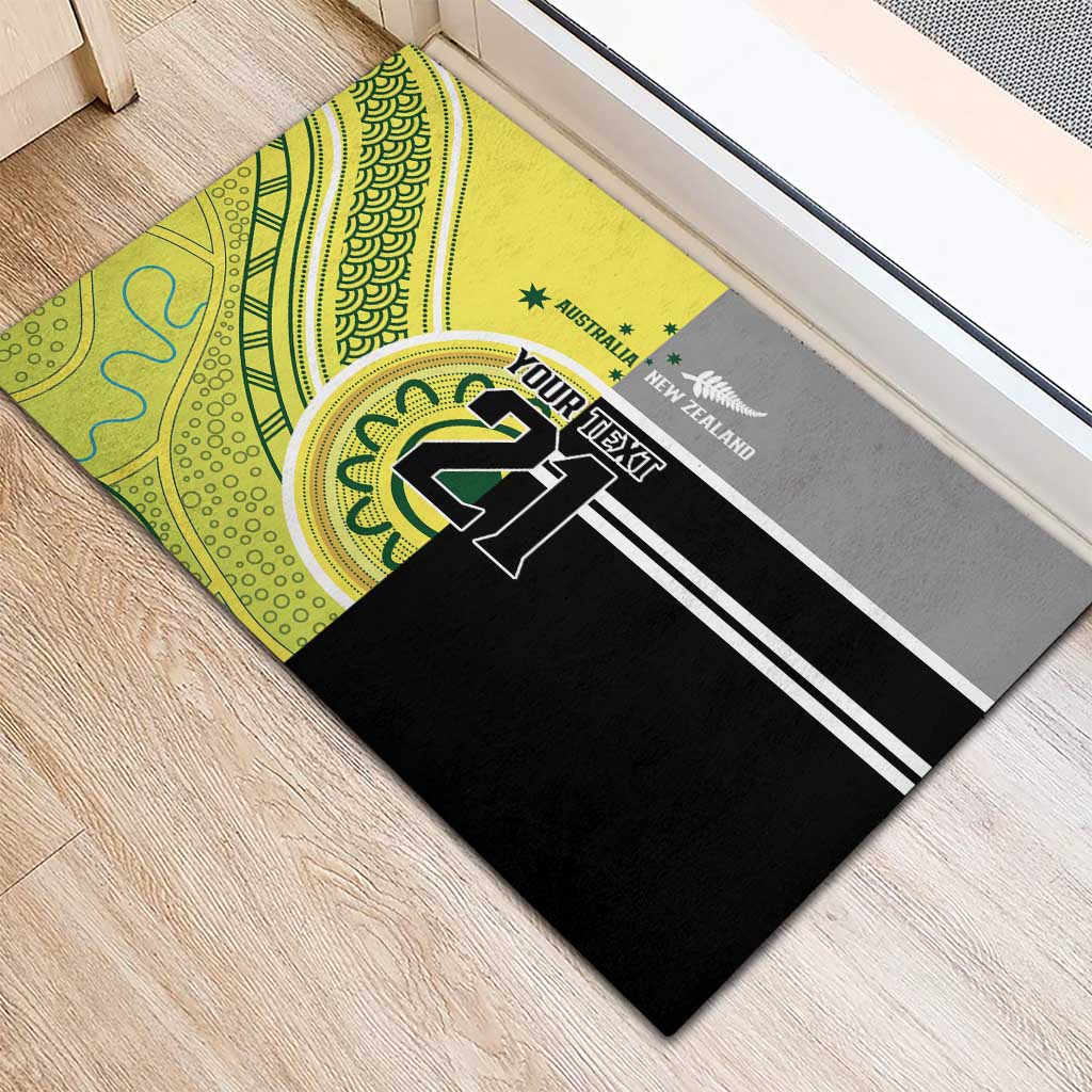 Custom Cricket AUNZ Spirit Rubber Doormat Aussie New Zealand Retro Edition - Polynesian Pride