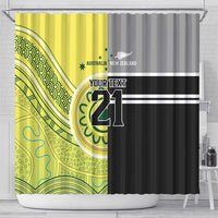 Custom Cricket AUNZ Spirit Shower Curtain Aussie New Zealand Retro Edition LT9 - Polynesian Pride