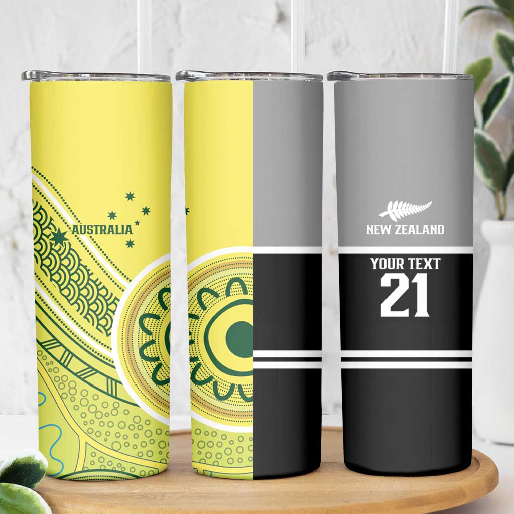 Custom Cricket AUNZ Spirit Skinny Tumbler Aussie New Zealand Retro Edition - Polynesian Pride