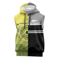 Custom Cricket AUNZ Spirit Sleeveless Hoodie Aussie New Zealand Retro Edition - Polynesian Pride