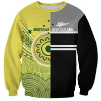 Custom Cricket AUNZ Spirit Sweatshirt Aussie New Zealand Retro Edition - Polynesian Pride