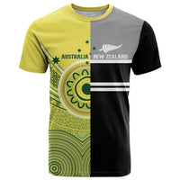 Custom Cricket AUNZ Spirit T Shirt Aussie New Zealand Retro Edition - Polynesian Pride