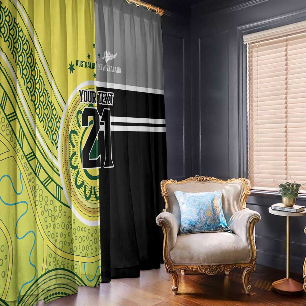 Custom Cricket AUNZ Spirit Window Curtain Aussie New Zealand Retro Edition LT9 - Polynesian Pride