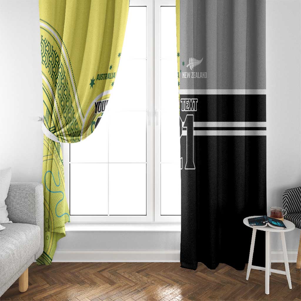 Custom Cricket AUNZ Spirit Window Curtain Aussie New Zealand Retro Edition LT9 - Polynesian Pride