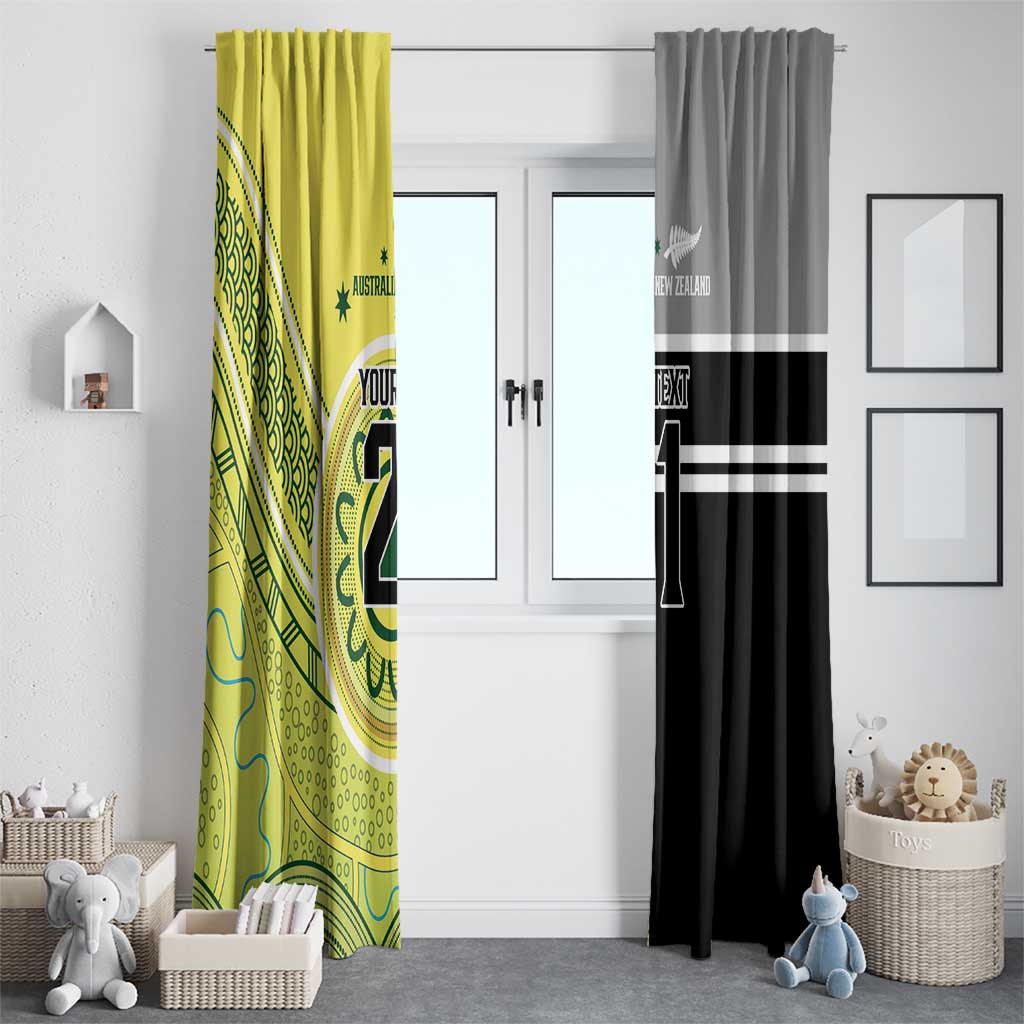 Custom Cricket AUNZ Spirit Window Curtain Aussie New Zealand Retro Edition LT9 - Polynesian Pride