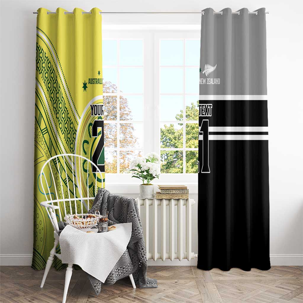 Custom Cricket AUNZ Spirit Window Curtain Aussie New Zealand Retro Edition LT9 - Polynesian Pride