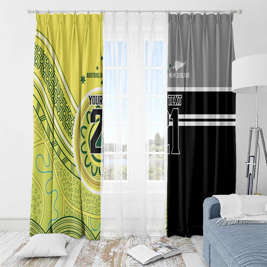Custom Cricket AUNZ Spirit Window Curtain Aussie New Zealand Retro Edition LT9 - Polynesian Pride