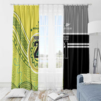 Custom Cricket AUNZ Spirit Window Curtain Aussie New Zealand Retro Edition LT9 - Polynesian Pride